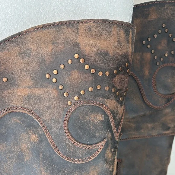 Dan Post Dark Brown Heeled Boots - Picture 2 of 8